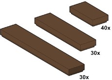 LEGO Bulk Bricks 10046 Brown Tiles