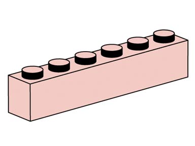 Конструктор LEGO (ЛЕГО) Bulk Bricks 10006 1x6 Sand Red Bricks