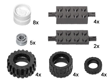 Конструктор LEGO (ЛЕГО) Bulk Bricks 10049 Large Wheels and Axles