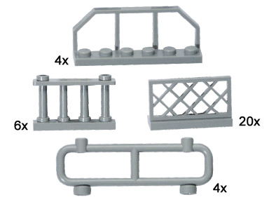 Конструктор LEGO (ЛЕГО) Bulk Bricks 10050 Grey Fences