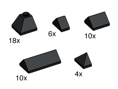 Конструктор LEGO (ЛЕГО) Bulk Bricks 10160 Black Ridge Tiles