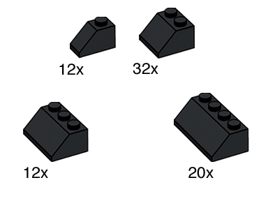 Конструктор LEGO (ЛЕГО) Bulk Bricks 10161 Black Roof Tiles