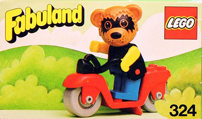 Конструктор LEGO (ЛЕГО) Fabuland 324 Ricky Racoon on his Scooter