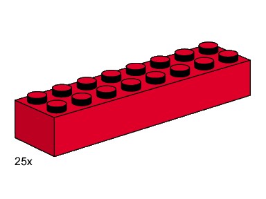 Конструктор LEGO (ЛЕГО) Bulk Bricks 3467 2x8 Red Bricks