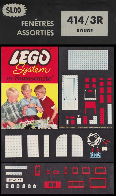 Конструктор LEGO (ЛЕГО) Samsonite 414_3R No. 3 Assorted Windows, Red