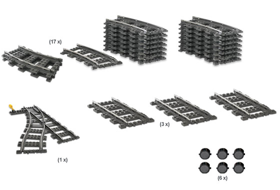 Конструктор LEGO (ЛЕГО) Trains 4206 9V Train Switching Track Collection
