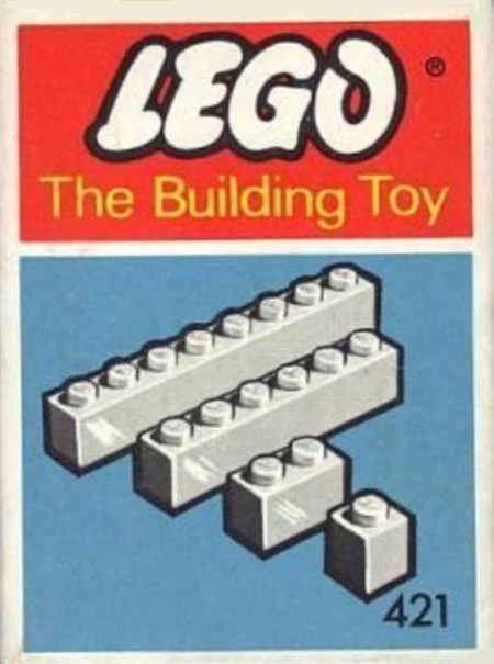 Конструктор LEGO (ЛЕГО) System 421 2 eights 2 sixes 2 fours 8 twos 6 ones (The Building Toy)