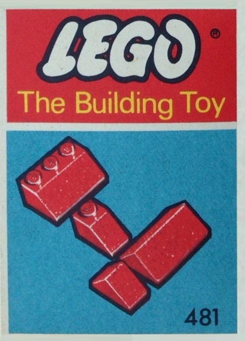 Конструктор LEGO (ЛЕГО) System 481 Slopes and Slopes Double 2 x 3 and 2 x 1, Red (The Building Toy)