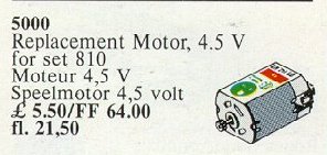 Конструктор LEGO (ЛЕГО) Service Packs 5000 Replacement Motor 4.5 V
