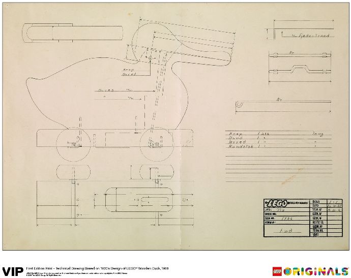 Конструктор LEGO (ЛЕГО) Gear 5005999 1st Edition of Wooden Duck Print, 1958