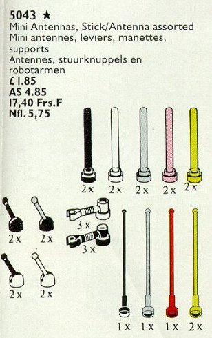 Конструктор LEGO (ЛЕГО) Service Packs 5043 Mini Antennas, Control Sticks and Antennas