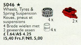 Конструктор LEGO (ЛЕГО) Service Packs 5046 Wheels, Tyres and Spring Suspension