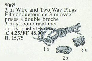 Конструктор LEGO (ЛЕГО) Service Packs 5065 Two-Way Plugs and Cable 3.0 m
