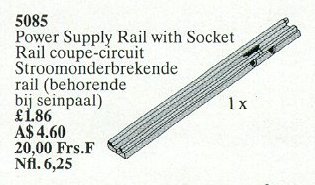 Конструктор LEGO (ЛЕГО) Service Packs 5085 Insulating Track Plus Socket 12 V (Isolating Rail)