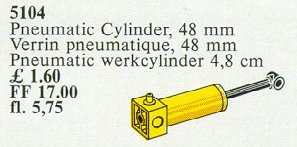 Конструктор LEGO (ЛЕГО) Service Packs 5104 Pneumatic Piston Cylinder 48 mm Yellow