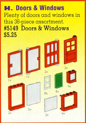 Конструктор LEGO (ЛЕГО) Service Packs 5149 Doors and Windows