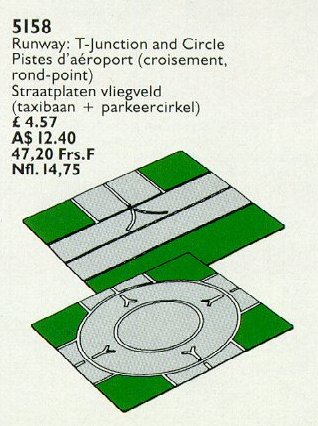 Конструктор LEGO (ЛЕГО) Service Packs 5158 Runway T-Junction and Circle Base Plates