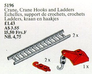 Конструктор LEGO (ЛЕГО) Service Packs 5196 Crane, Crane Hooks and Ladders