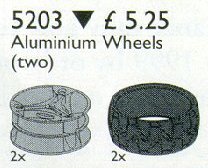 Конструктор LEGO (ЛЕГО) Service Packs 5203 Technic Alloy Wheels (and Tyres)