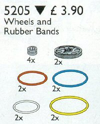 Конструктор LEGO (ЛЕГО) Service Packs 5205 Technic Wheels and Rubber Bands