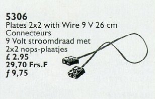Конструктор LEGO (ЛЕГО) Service Packs 5306 Plates 2 x 2 with Wire, 9 V, 26 cm