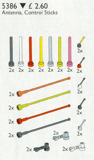 Конструктор LEGO (ЛЕГО) Service Packs 5386 Antenna and Control Sticks