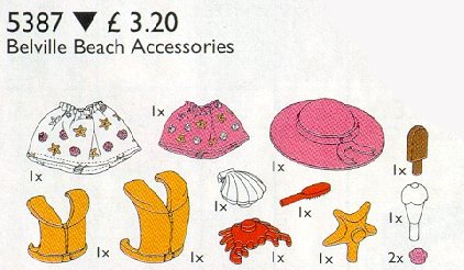 Конструктор LEGO (ЛЕГО) Service Packs 5387 Belville Beach Accessories