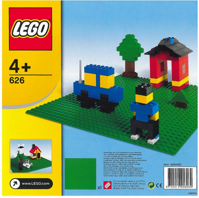 Конструктор LEGO (ЛЕГО) Basic 626 Building Plate, Green