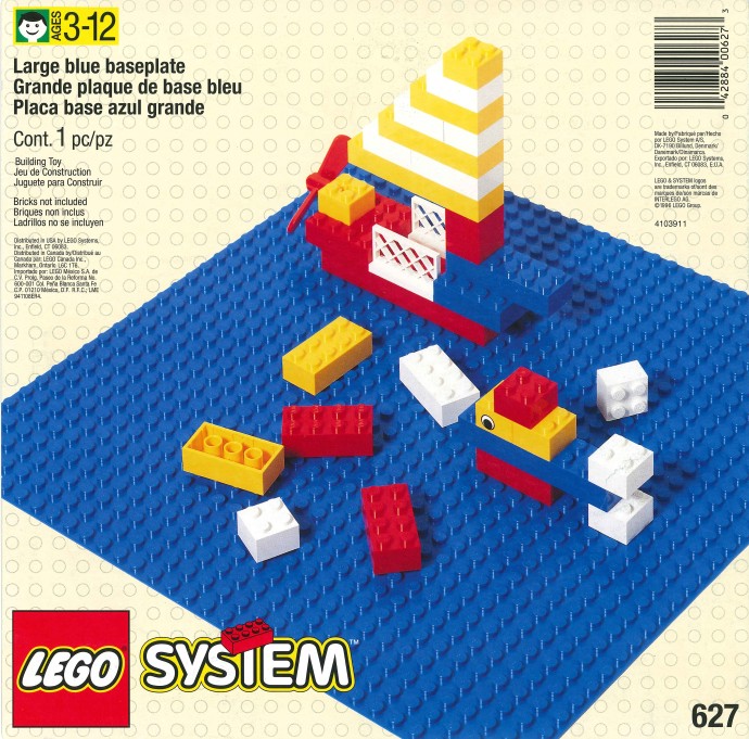 Конструктор LEGO (ЛЕГО) Basic 627 Building Plate, Blue