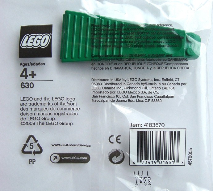 Конструктор LEGO (ЛЕГО) Basic 630 Brick Separator, Green