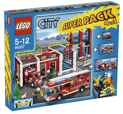 Конструктор LEGO (ЛЕГО) City 66357 City Super Pack 4 in 1