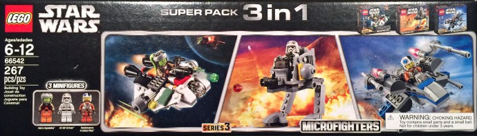 Конструктор LEGO (ЛЕГО) Star Wars 66542 Microfighters Super Pack 3 in 1