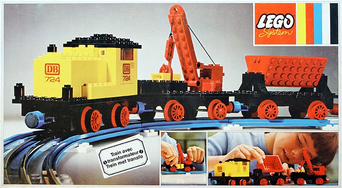 Конструктор LEGO (ЛЕГО) Trains 724 12v Diesel Locomotive with Crane Wagon and Tipper Wagon