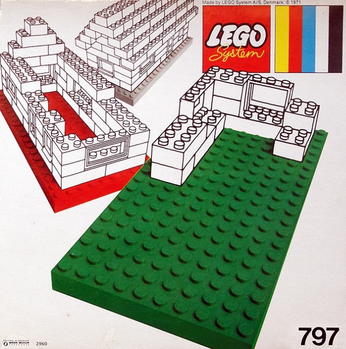 Конструктор LEGO (ЛЕГО) Universal Building Set 797 2 Large Baseplates, Grey/White