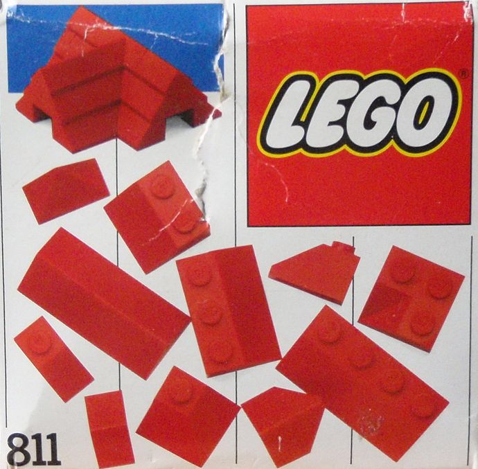 Конструктор LEGO (ЛЕГО) Basic 811 Red Roof Bricks, Steep Pitch