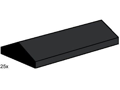 Конструктор LEGO (ЛЕГО) Bulk Bricks B004 2 x 4 Ridge Roof Tiles, Low Sloped Black