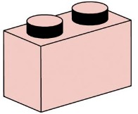 LEGO Bulk Bricks 10003 1x2 Sand Red Bricks