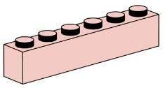 LEGO Bulk Bricks 10006 1x6 Sand Red Bricks