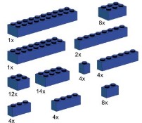 LEGO Bulk Bricks 10009 Assorted Blue Bricks