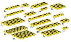LEGO Bulk Bricks 10012 Assorted Yellow Plates