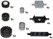 LEGO Bulk Bricks 10048 Small Wheels and Axles