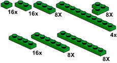 LEGO Bulk Bricks 10063 Dark Green Plates