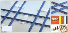 LEGO Trains 155 2 Cross Rails, 8 Straight Tracks, 4 Base Plates