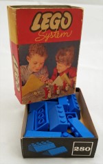 LEGO System 280 Sloping Roof Bricks, Blue