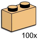 LEGO Bulk Bricks 3727 1x2 Tan Bricks