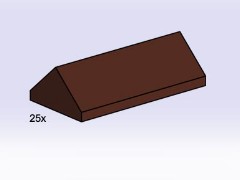 LEGO Bulk Bricks 3756 2x4 Ridge Roof Tiles Steep Sloped Brown