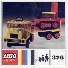LEGO LEGOLAND 376 Low loader with Excavator