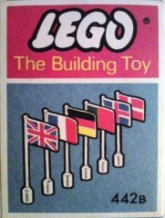 LEGO System 442B 6 International Flags (The Building Toy)