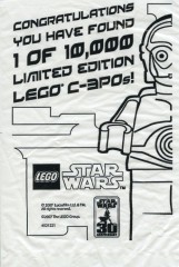 LEGO Star Wars 4521221 Gold Chrome Plated C-3PO