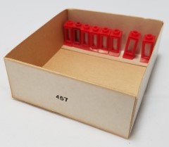 LEGO System 457 1 x 1 x 2 Window, Red or White